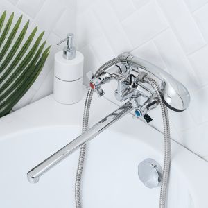 Смеситель для ванны с душем РМС SL118-140P хром