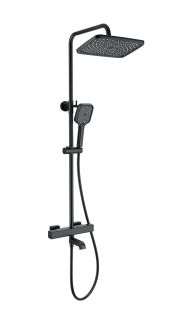 Душевая стойка Wonzon & Woghand Stay 2 WW-B3016-T1-MB с термостатом чёрный матовый Душевая стойка Wonzon & Woghand Stay 2 WW-B3016-T1-MB с термостатом чёрный матовый