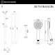 Душевой гарнитур на штанге WHITECROSS SET51BASICBL чёрный матовый