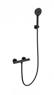 Смеситель для душа Wonzon & Woghand INN 5 WW-B2063-A-MB с термостатом чёрный матовый