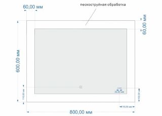 Зеркало Cersanit Design KN-LU-LED030*80-d-Os 80x60 см с антизапотевателем