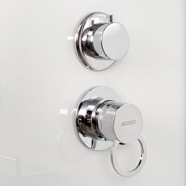 Душевая кабина Deto EM1590 LED с гм. 90х90х220 см