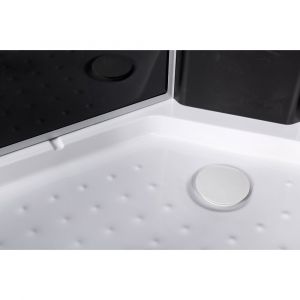Душевая кабина Deto L 809 с гм. и эл. BLACK 90х90х215 см