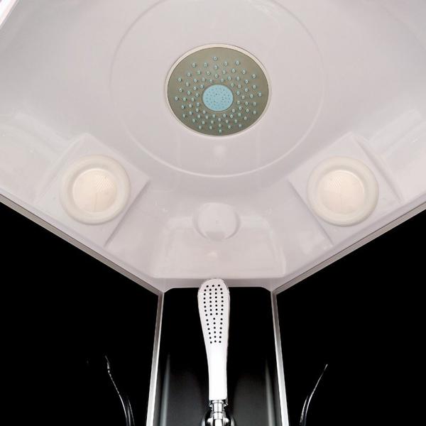 Душевая кабина Deto L 801 N без крыши BLACK 100х100х200 см