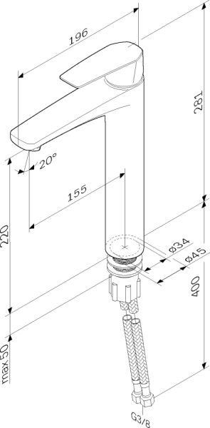 Смеситель для раковины Am Pm Gem F90A92022