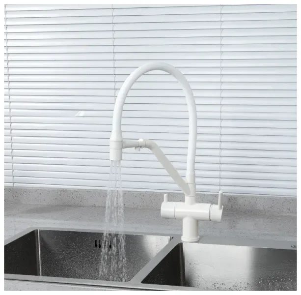 Смесители для кухни Gappo G4398-85 под фильтр с гибким изливом белый