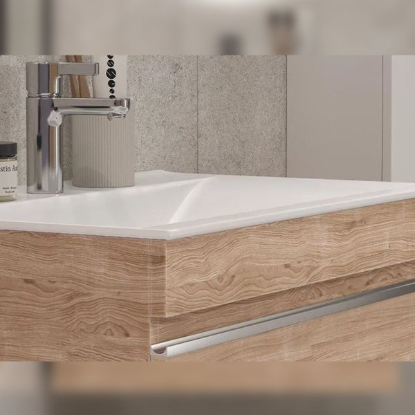 Тумба под раковину подвесная Velvex Pulsus tp.PUL.PUL.70.1Y дуб сонома, 70 см