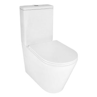 Унитаз-компакт Azario Mizen AZ-8300 безободковый торнадо белый