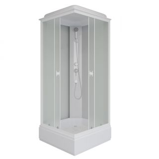 Душевая кабина Niagara Promo P80/26Q/MT 80x80 см профиль белый стекло матовое
