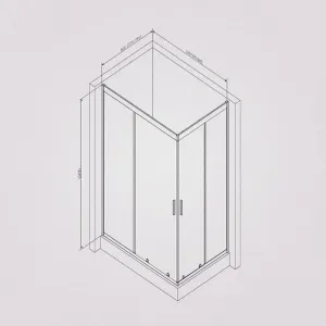 Душевой уголок AM.PM Gem W90G-403-100280-MT без поддона профиль хром 100х80 см