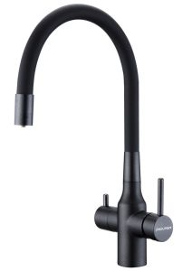 Смеситель для кухни Paulmark Salix Sa213419-418 чёрный металлик