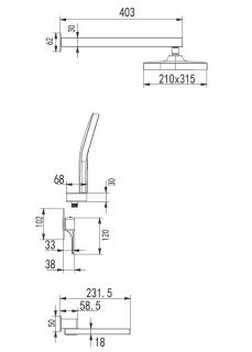 Душевая система Rose R1035H чёрный матовый Душевая система Rose R1035H чёрный матовый