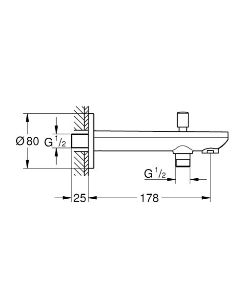 Душевая система Grohe BauEdge 1000190 хром