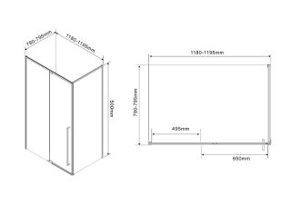 Душевой уголок Azario Male AZ-J50-12080-BGL-CL 120x80 см профиль брашированное золото стекло прозрачное