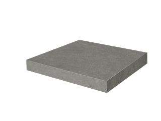 Ступень Kerama Marazzi KM6012G0161RGCA клееная угловая Касабланка HP серый тёмный матовый обрезной 33x33x0,9