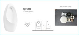 Подвесной писсуар Gid Q9501 91105 белый 35x31x70 Подвесной писсуар Gid Q9501 91105 белый 35x31x70