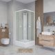 Душевая кабина Niagara Promo P90/26Q/MT/BK 90x90 см без крыши профиль белый стекло матовое