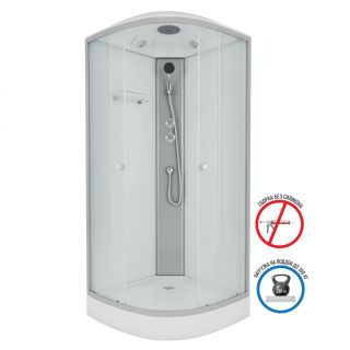 Душевая кабина Niagara Eco E80/13/MT 80x80 см профиль хром стекло матовое