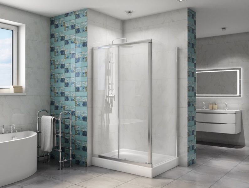 Душевой уголок BelBagno DUE 120x80см хром DUE-AH-1-120/80-C-CR