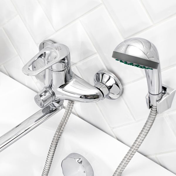 Смеситель для ванны с душем РМС SL139-006E хром