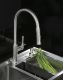 Смеситель для кухни с выдвижным изливом, двухрежимный, сатин Nova BelBagno BB-LAM38-IN