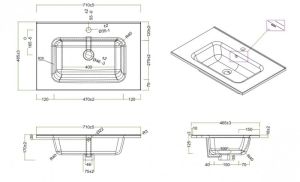 Раковина BelBagno 70см Etna BB700ETL