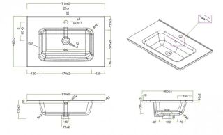 Раковина BelBagno 70см Etna BB700ETL Раковина BelBagno 70см Etna BB700ETL