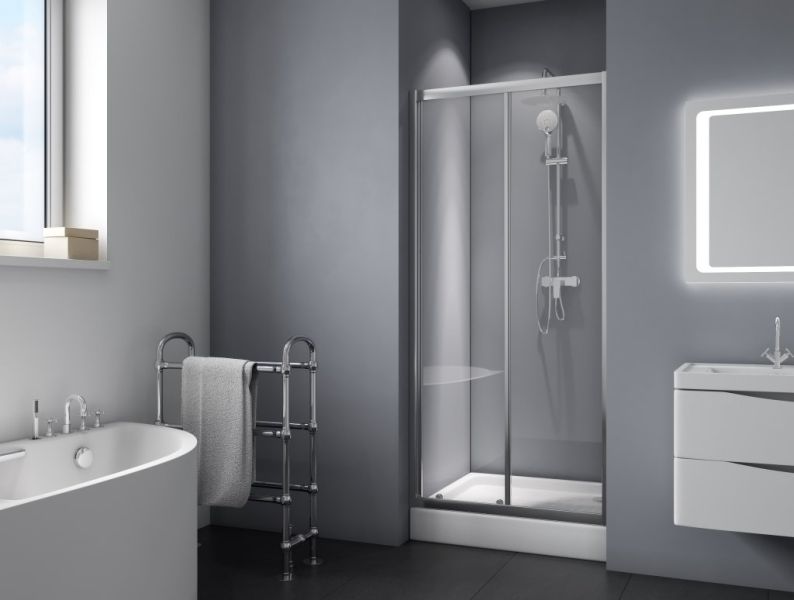 Душевая дверь BelBagno DUE 130см хром DUE-BF-1-130-C-Cr