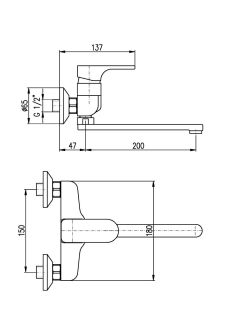 Смеситель для кухни Rav Slezak Yukon YU101.5/23CB хром Смеситель для кухни Rav Slezak Yukon YU101.5/23CB хром