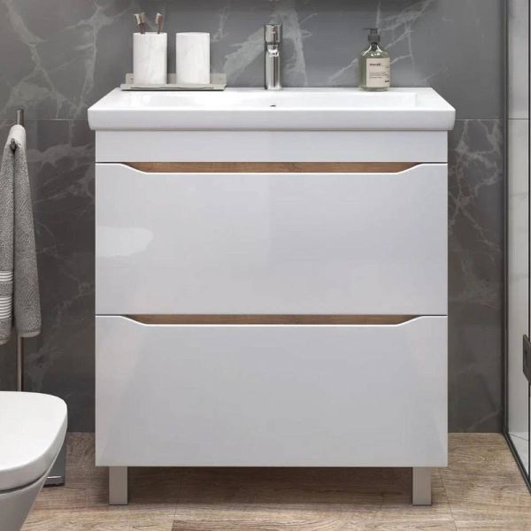 Тумба под раковину напольная Vigo Grani 203 80 см дуб золотой