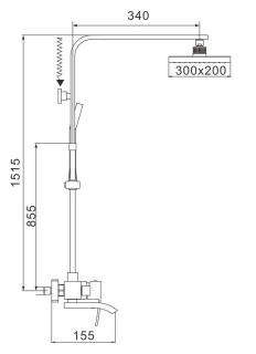 Душевая стойка Rose R1556F белый/хром Душевая стойка Rose R1556F белый/хром