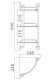 Полка стеклянная угловая Haiba HB1607-3 хром