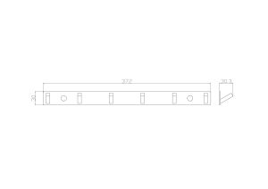 Вешалка с шестью крючками для ванной Wonzon & Woghand WW-9385-6 хром