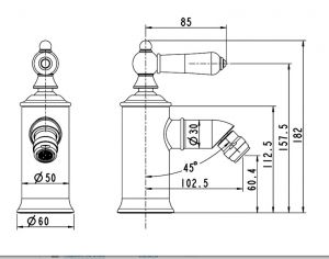 Смеситель Bravat Art F375109C для биде