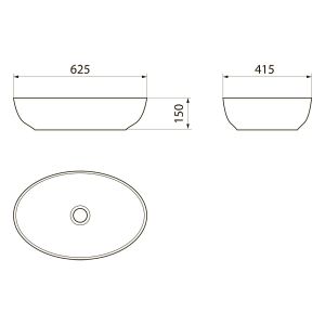 Раковина Point Сатурн PN43901WM белая 52.5 см