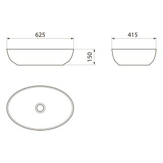 Раковина Point Сатурн PN43901WM белая 52.5 см