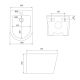 Подвесное биде IDDIS Calipso CALRB02i82 чёрный матовый Подвесное биде IDDIS Calipso CALRB02i82 чёрный матовый