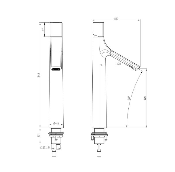Смеситель для раковины Wonzon & Woghand The One WW-H1011-MW белый матовый