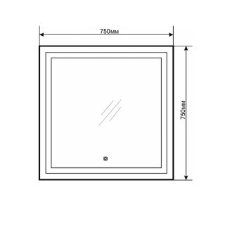 Зеркало Comforty Квадрат 00-00005258 75х75 см Зеркало Comforty Квадрат 00-00005258 75х75 см