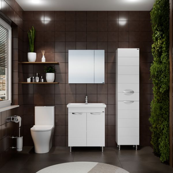 Напольный шкаф-пенал Санта Родос 506004 40 см белый