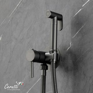 Гигиенический душ со смесителем Ceruttispa БРАЙС SHGR (BRAIES SHGR) CT12121 серый матовый