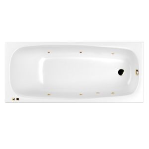 Гидромассажная ванна WHITECROSS Layla Slim 0122.170075.100.SOFT.GL 170x75 см Soft золото