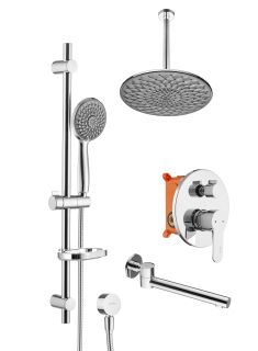 Душевой комплект Swedbe Platta 5543G1 хром/серый Душевой комплект Swedbe Platta 5543G1 хром/серый
