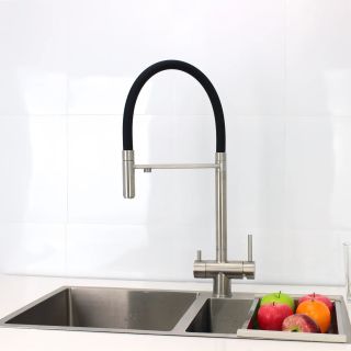 Смеситель для кухни с гибким изливом и подключением фильтра Maretti Calabria S CAS31RGF19, сатин Смеситель для кухни с гибким изливом и подключением фильтра Maretti Calabria S CAS31RGF19, сатин