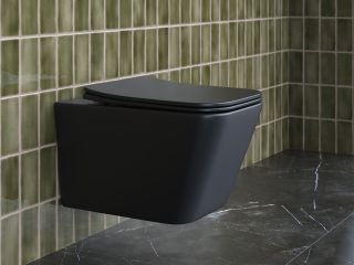 Подвесной унитаз Ceramica Nova Metric CN3007MB безободковый чёрный матовый Подвесной унитаз Ceramica Nova Metric CN3007MB безободковый чёрный матовый