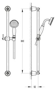 Душевой гарнитур, хром Cezares LIBERTY-F-SD-01