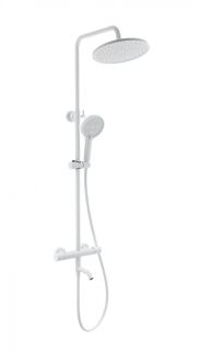 Душевая стойка Wonzon & Woghand INN 3 WW-B3065-T1-MW с термостатом белый матовый Душевая стойка Wonzon & Woghand INN 3 WW-B3065-T1-MW с термостатом белый матовый