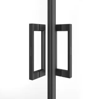 Душевой уголок Kerama Marazzi Линдо LN.100.SSD.BLK.M 100x100 см профиль чёрный стекло матовое