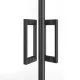 Душевой уголок Kerama Marazzi Линдо LN.100.SSD.BLK.M 100x100 см профиль чёрный стекло матовое