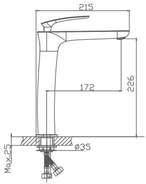 Смеситель для раковины Haiba HB11616 хром